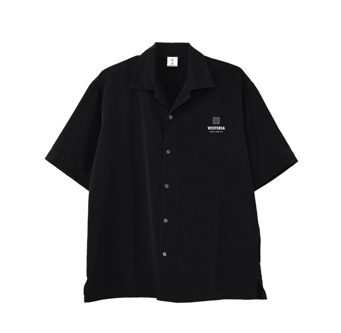 Monogram Embroidery Shirt -Black-
