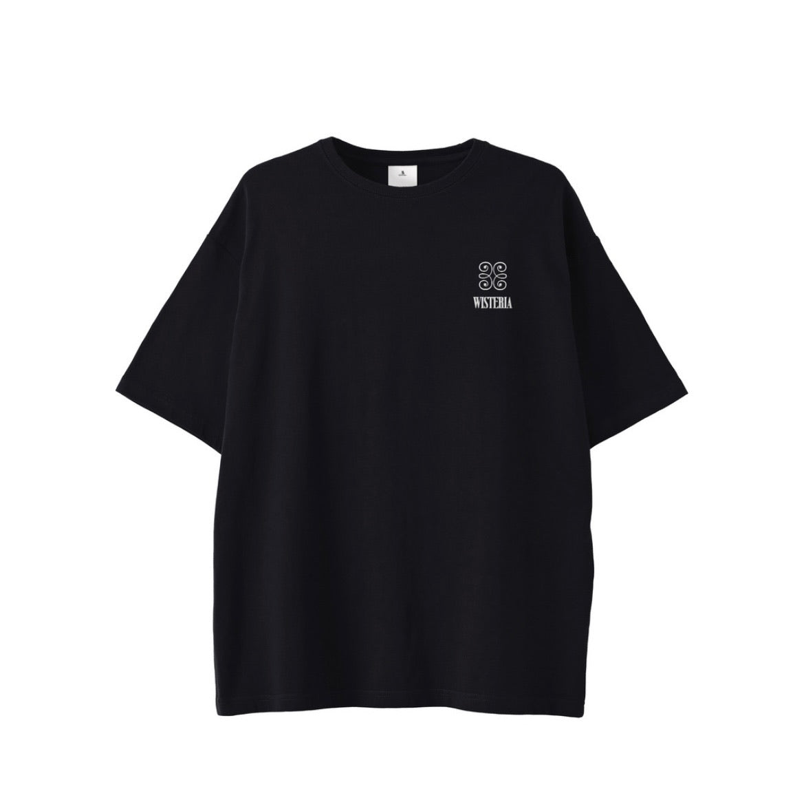 Monogram Embroidery T-shirt -Black×White-