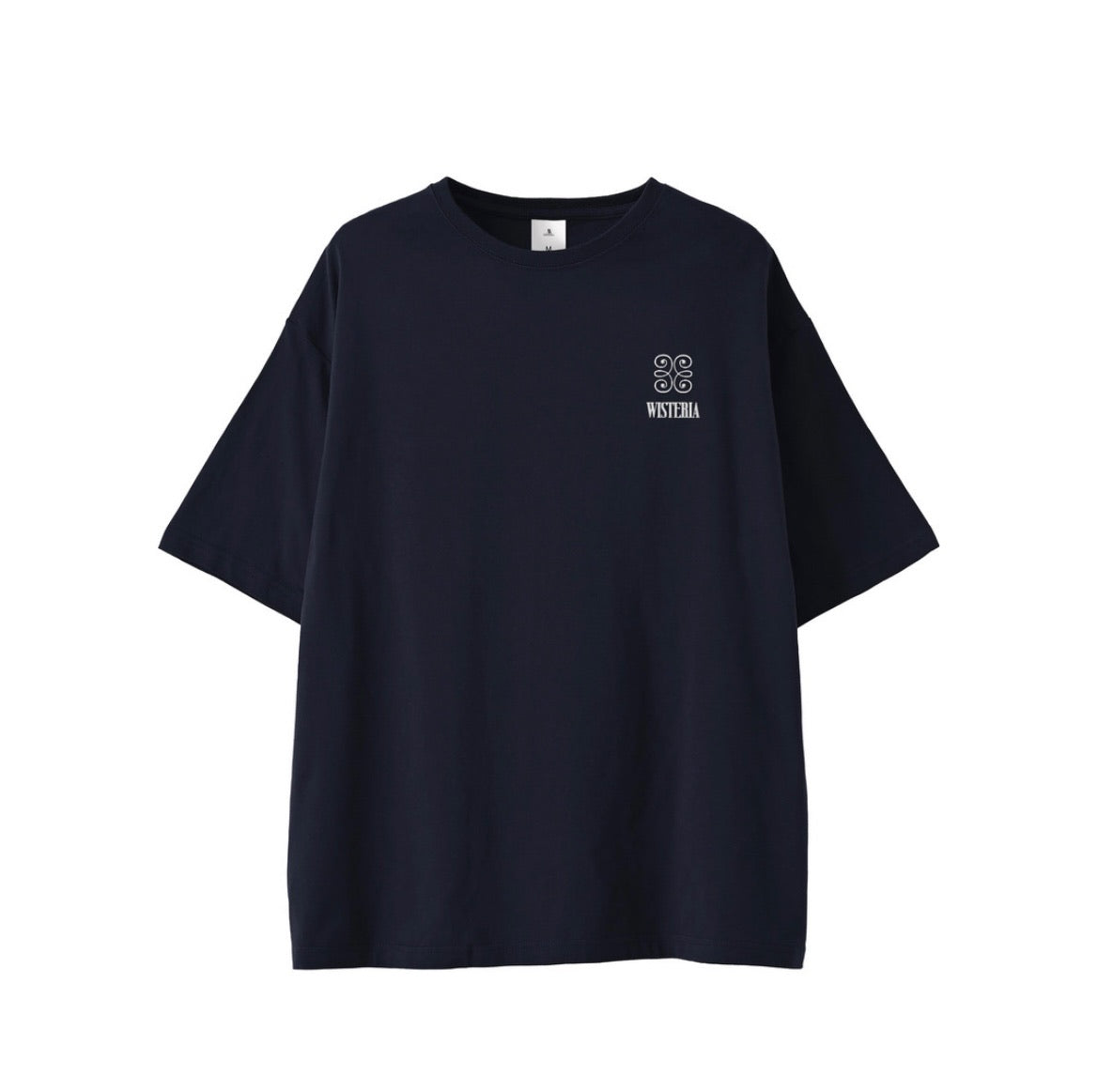 Monogram Embroidery T-shirt -Navy×White-